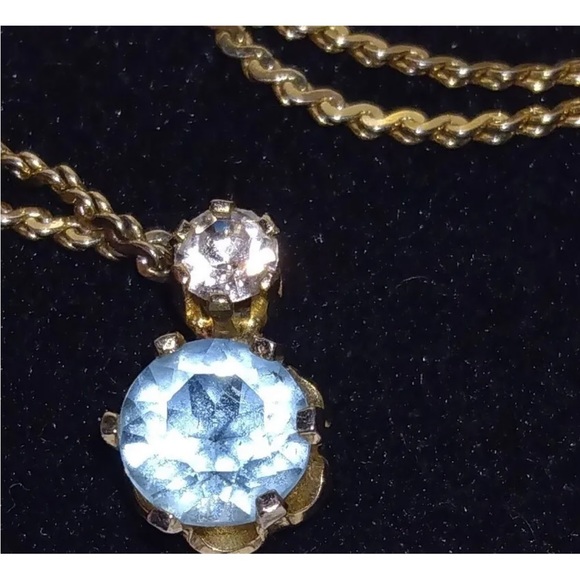 Vintage Christian Dior Topaz Rhinestone Necklace - Picture 4 of 6